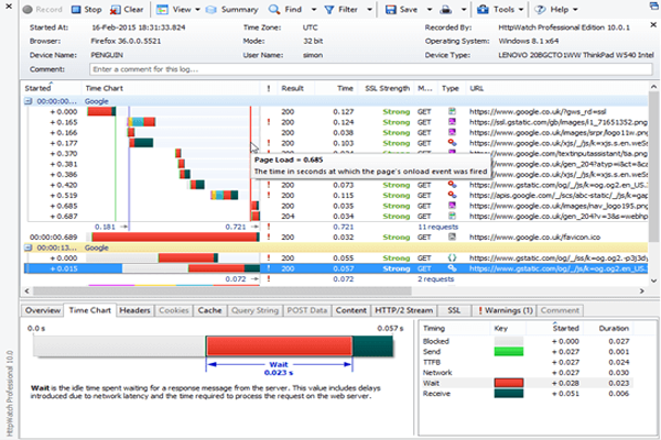 HttpWatch Professional