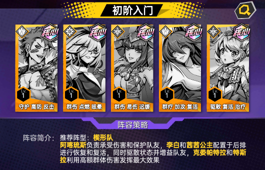 初阶入门阵容