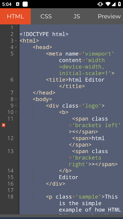 HTML Editor Pro app
