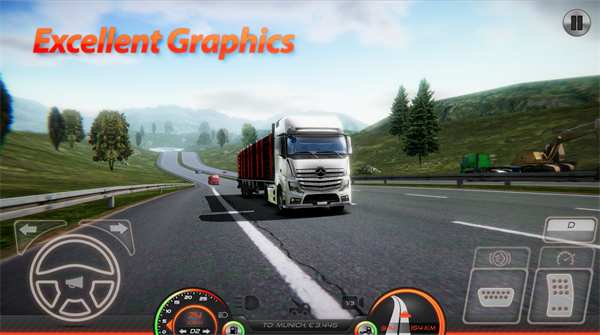 德国卡车模拟器中文版(Truck Simulator Europe 2 Free)