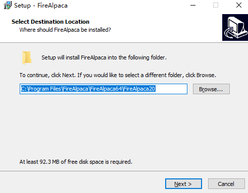 FireAlpaca安装界面