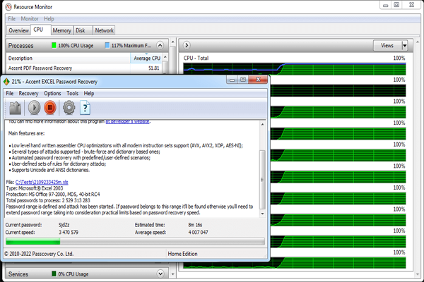 Accent Excel Password Reco