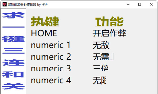 黎明前20分钟修改器