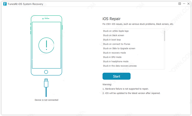 TunesKit iOS System Reco