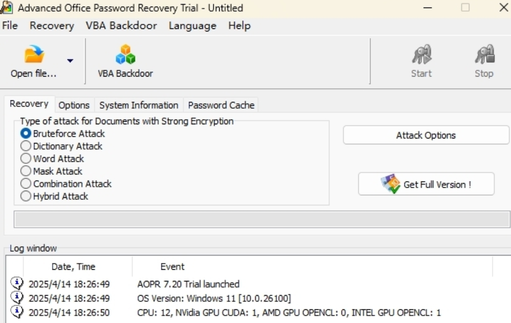 Advanced Office Password Recovery