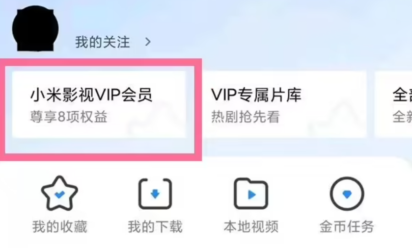 小米影视VIP服务页面