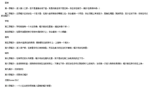 小小梦魇2豪华版帽子位置一览