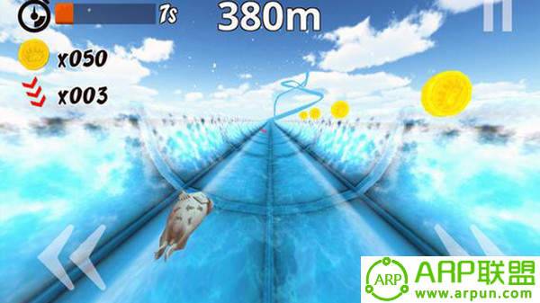 北极动物冻水滑块