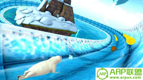 北极动物冻水滑块